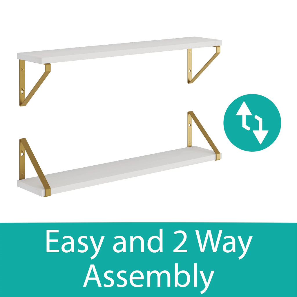 Natural Wood Floating Shelves Set of 3 C9710