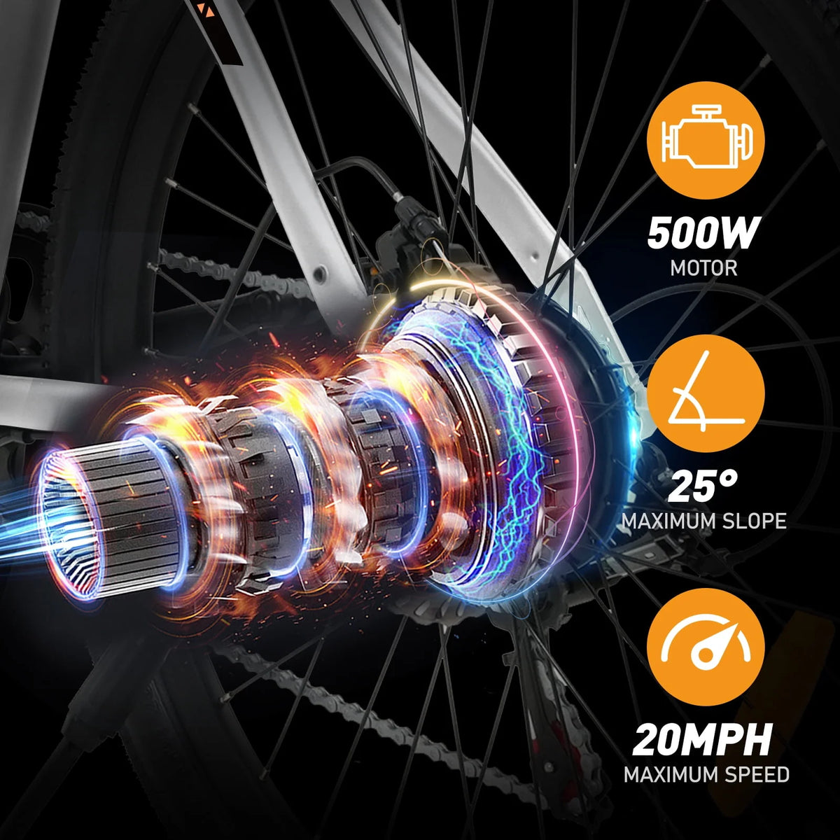 500W 36V 11.2AH Removable Battery Electric Bike V4575