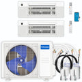 21,000 BTU 2 Zone Ceiling Cassette Ductless Air Conditioner and Heat Pump B132758