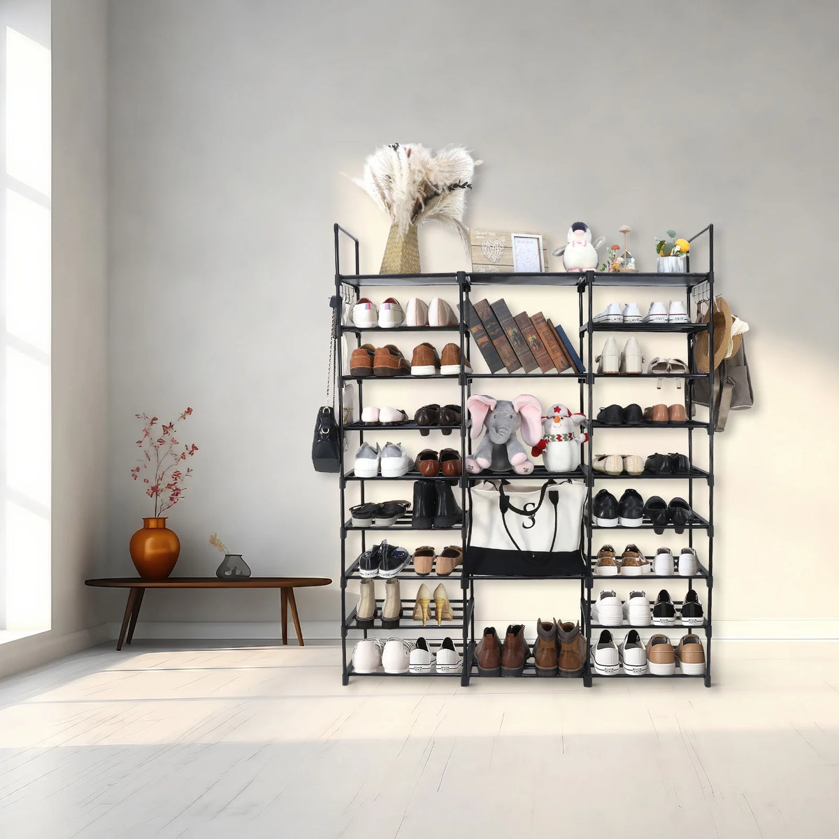 9 Tiers Metal Shoe Rack Organizer O18359
