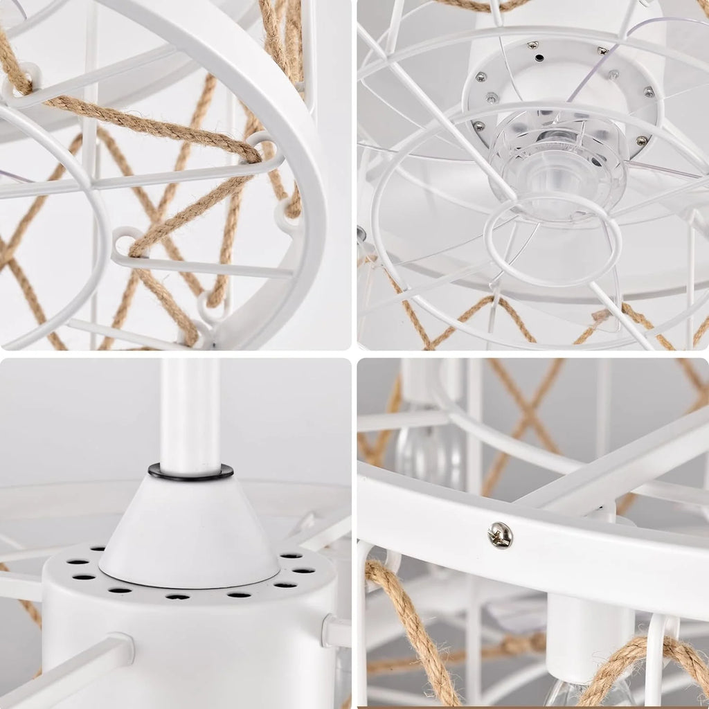White Ceiling Fan with Lights T963958