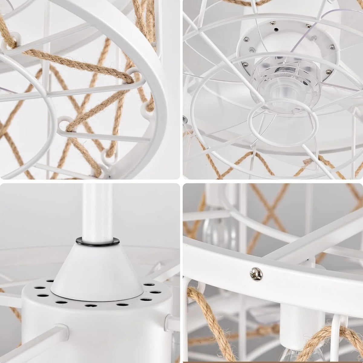 White Ceiling Fan with Lights T963958