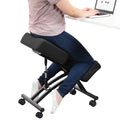 Black Ergonomic Kneeling Chair with Wheels Y92366