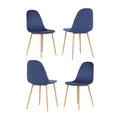 Velvet Upholstered Dining Chairs Set of 4 E4187