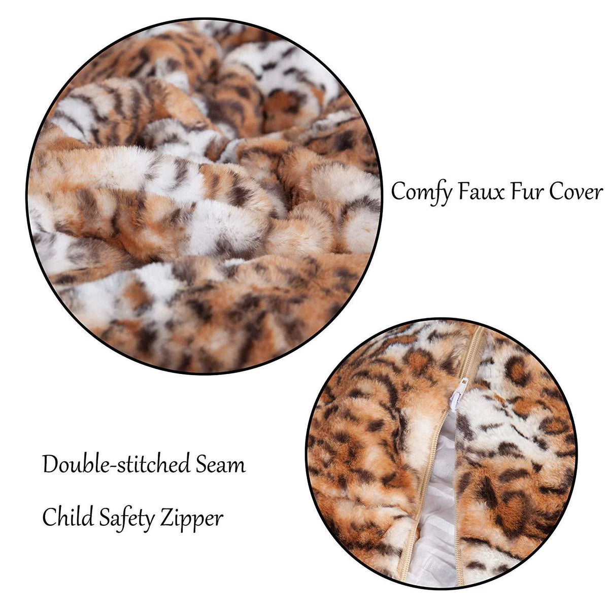 3ft Plush Furry Bean Bag Chair Sofa E1148