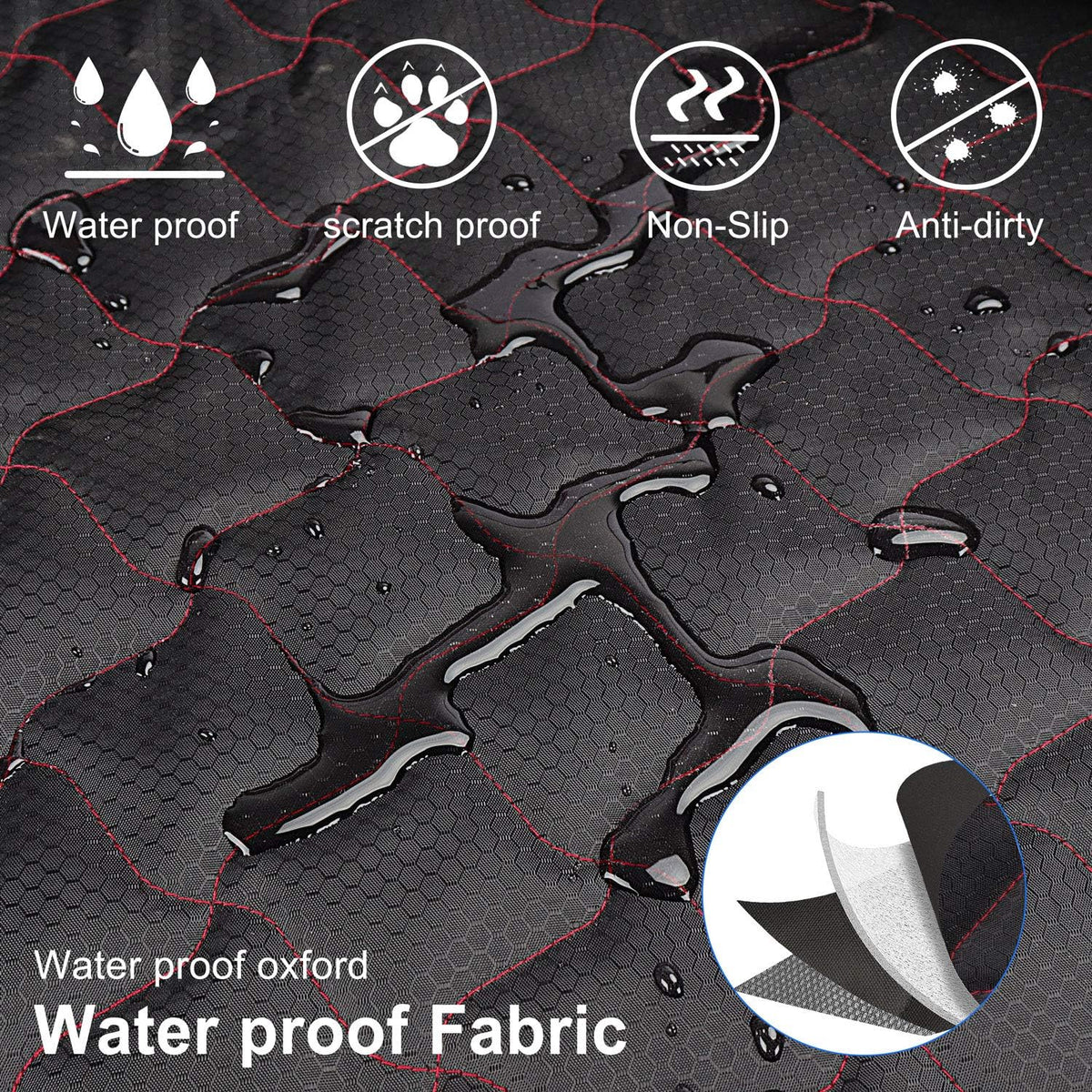 Waterproof Nonslip SUV Cargo Liner with Bumper Flap L599274