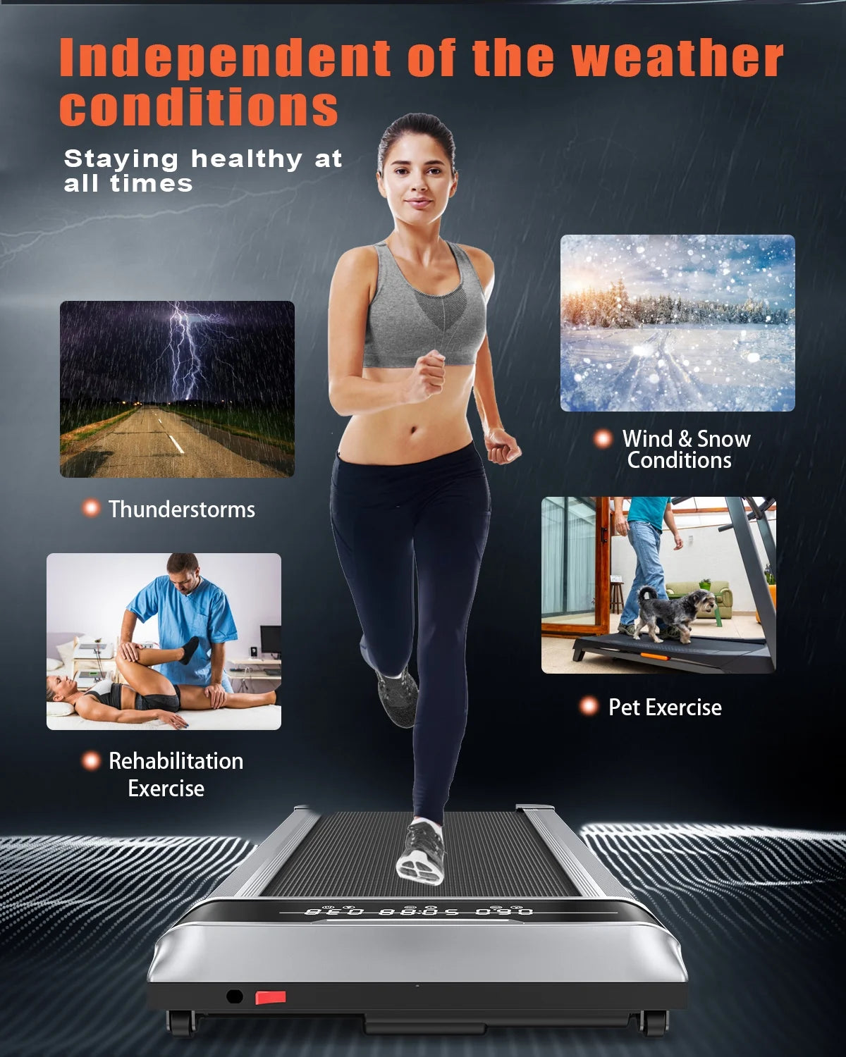 2.5HP Portable Under Desk Treadmill B370269