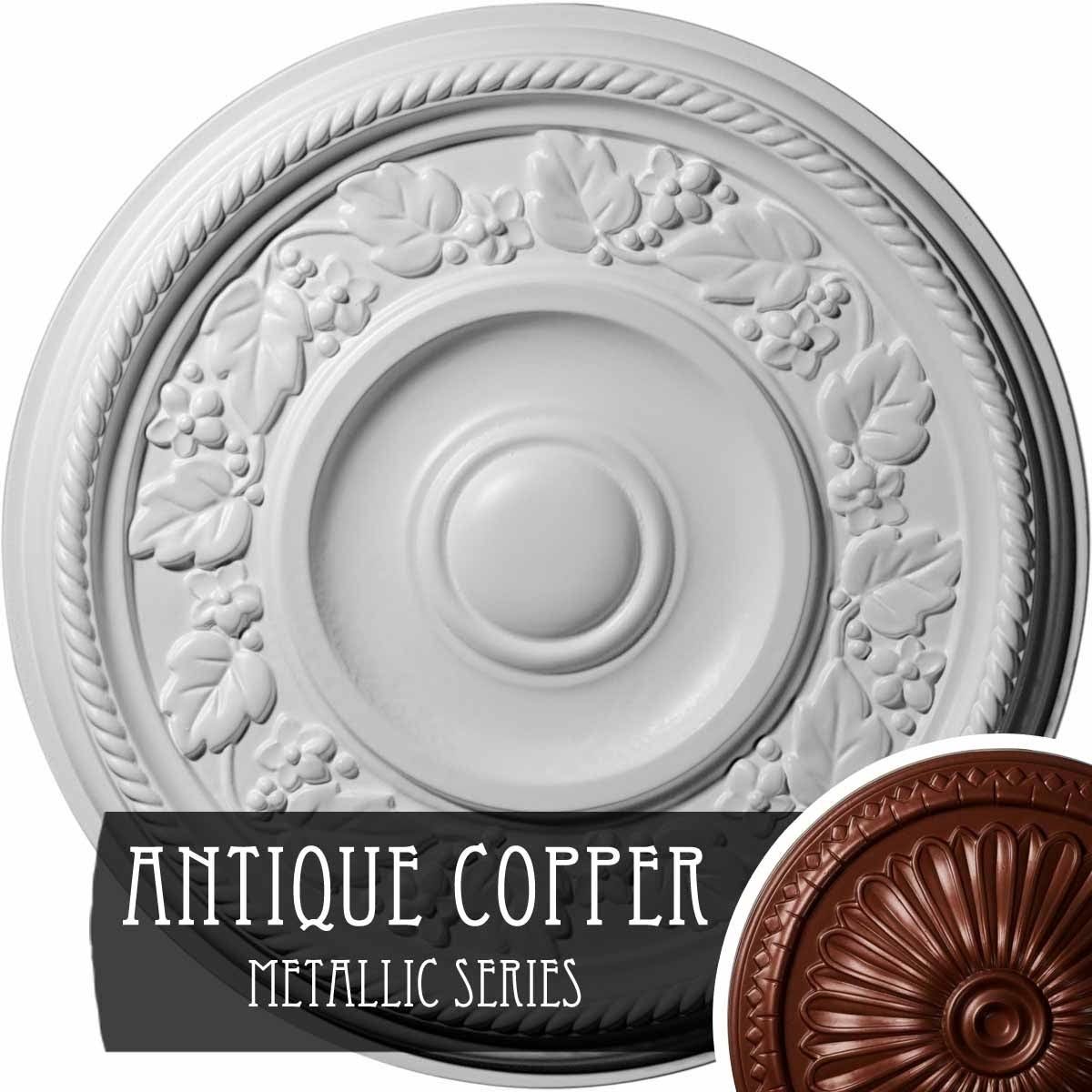 Hand-Painted Pewter Ceiling Medallion X744
