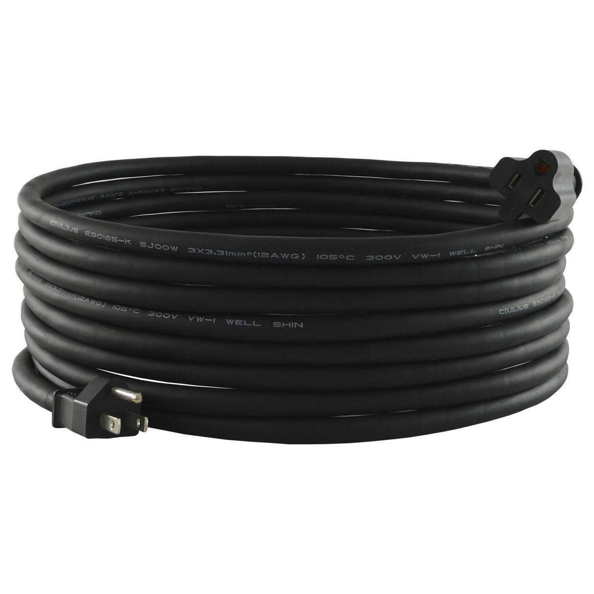 15A NEMA 5-15P to NEMA 5-15R Rubber Extension Cord, 50-Foot N857841