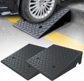 Rubber Curb Ramp 19.6 × 19.6 × 6 Heavy Duty Portable Threshold Ramp 2 PCS F841502