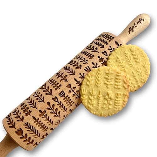 Embossing Rolling Pin with Flowers Pattern X46170