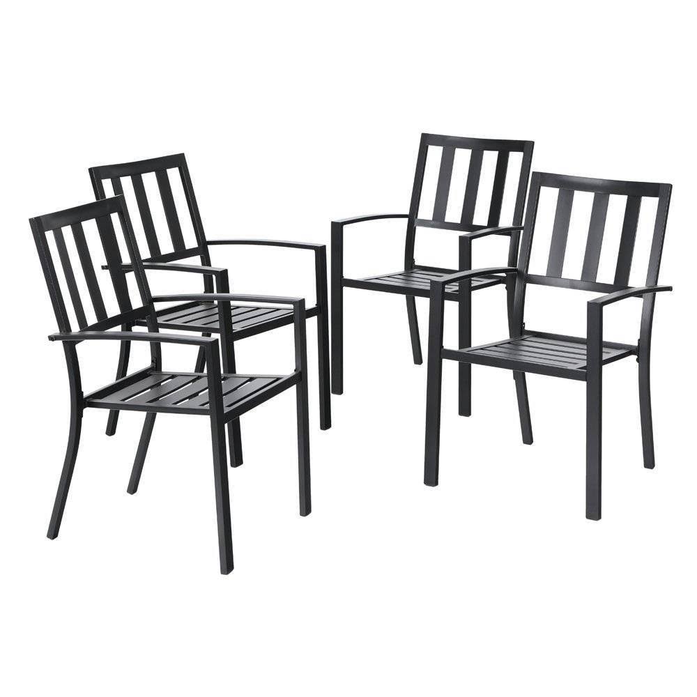 5pc Metal Indoor/Outdoor Dining Table with Arm Chairs G273511