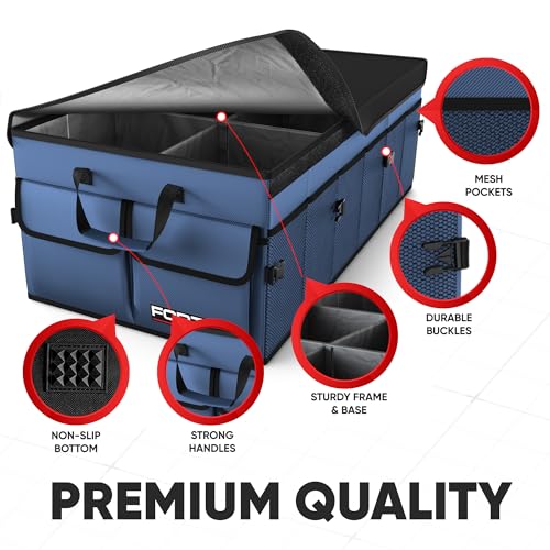 Collapsible Multi Compartment Car Trunk Organizer S11008