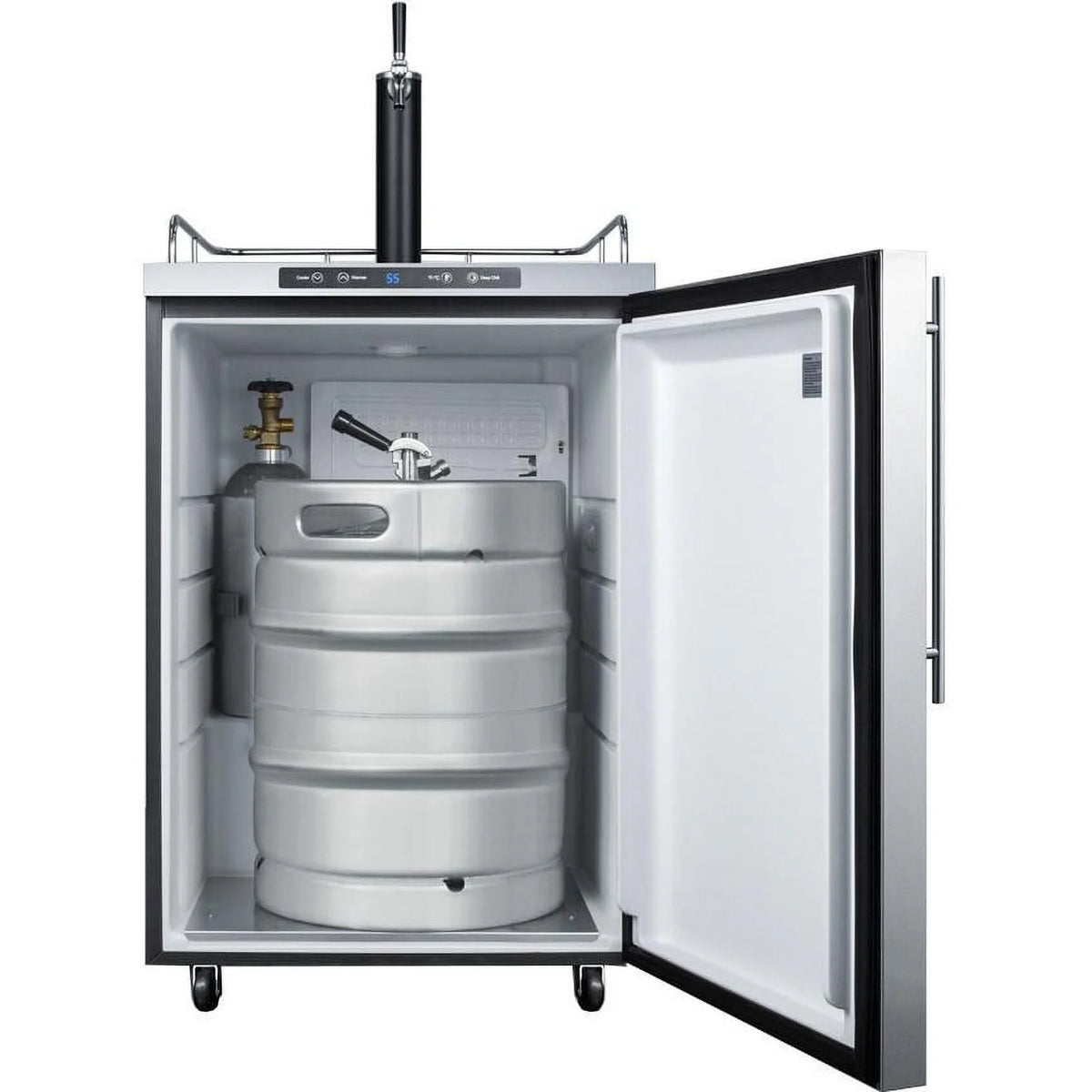 24" Stainless Steel Outdoor Beer Dispenser with Single Tap S5340