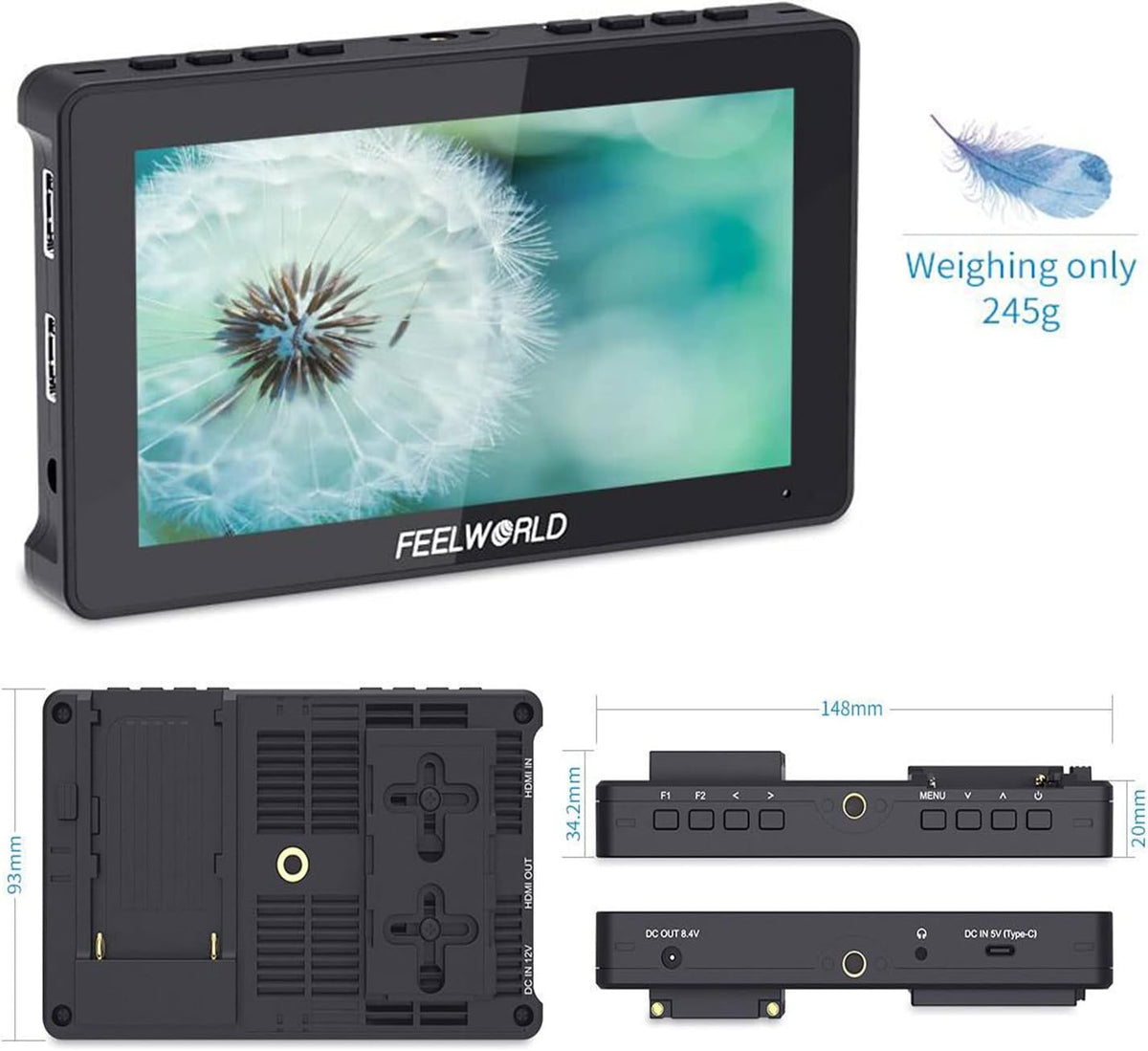5.5 Inch Touch Screen DSLR Camera Field Monitor with 3D LUT C5564