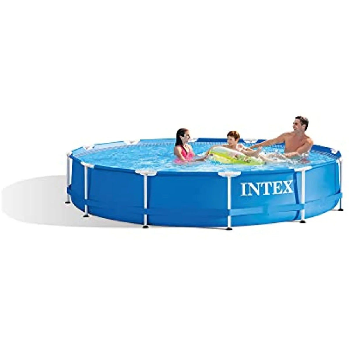 12 Ft x 30 Inches Metal Frame Above Ground Swimming Pool with Filter & Cover T190