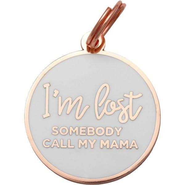 Gold & White Pet ID Tag H3665