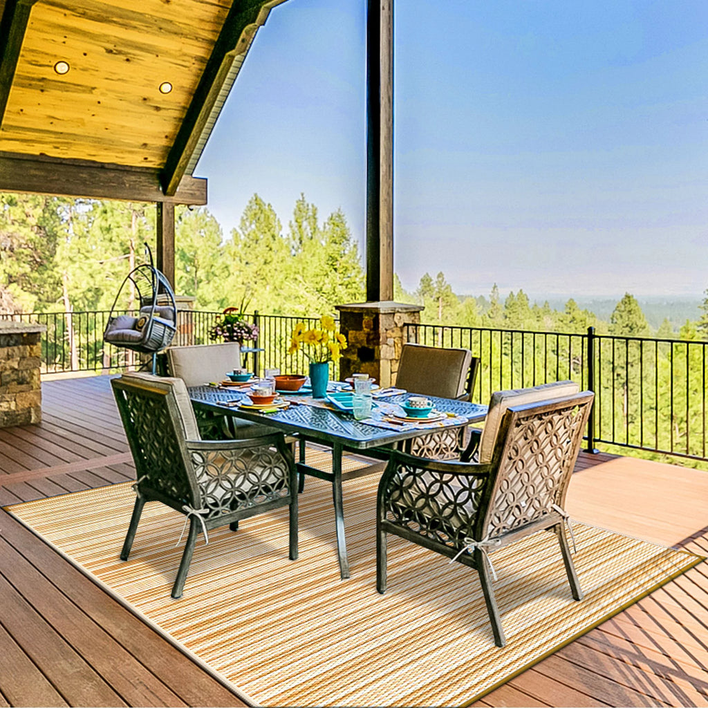 6x9 Waterproof Reversible Outdoor Area Rug K57886