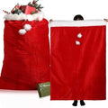 2 Pcs 56 x 36 Inch Extra Large Velvet Santa Gift Bag with Drawstring R91392