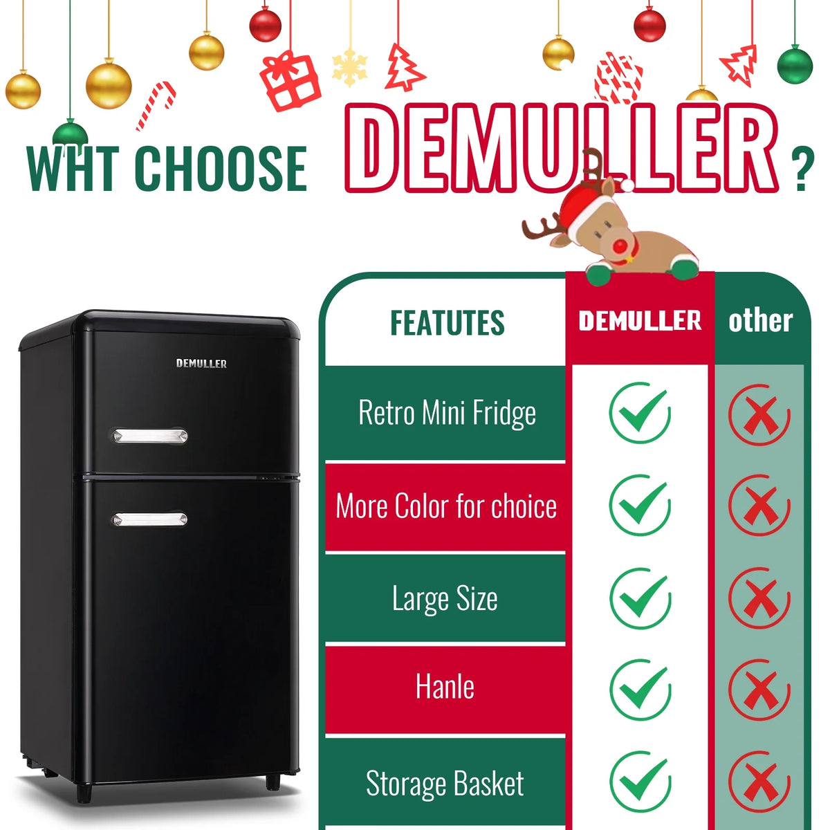 3.5 Cu.ft Dual Door Small Refrigerator with Freezer T77715