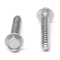 1/4 Thread Rolling Screw Hex Washer Head Zinc Plated B5045