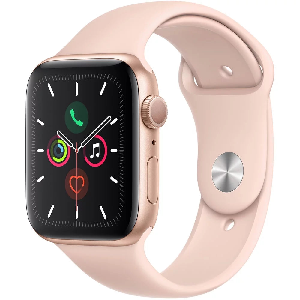 Apple Watch Series 5 GPS 44mm Gold Aluminum Case Pink Sport Band F1327