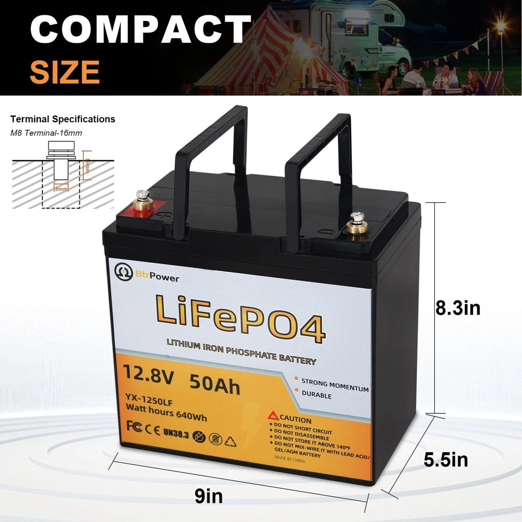 12V 50Ah LiFePO4 Lithium Battery Pack I28312