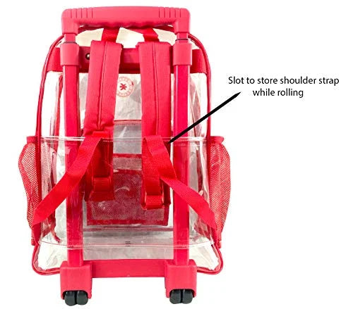 Clear 17" Rolling Backpack E23885