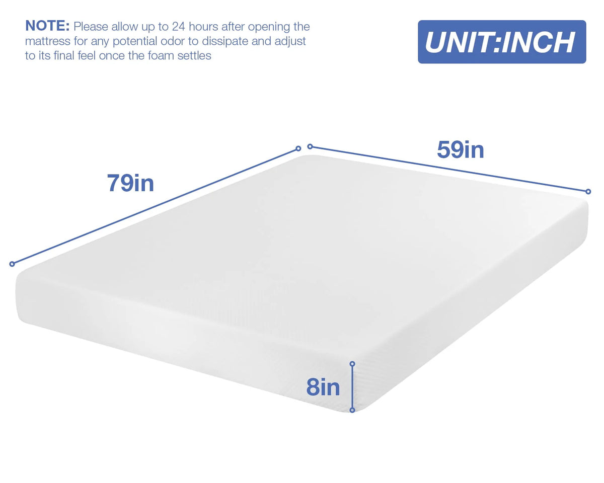 Queen 8 Inch Gel Memory Foam Medium Firm Mattress N35638