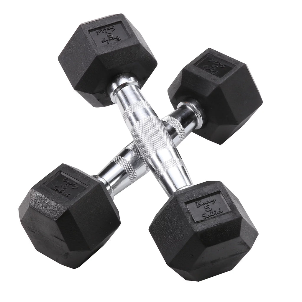 Dumbbell Rack with 5-25 lbs Rubber Dumbbell Set T919967