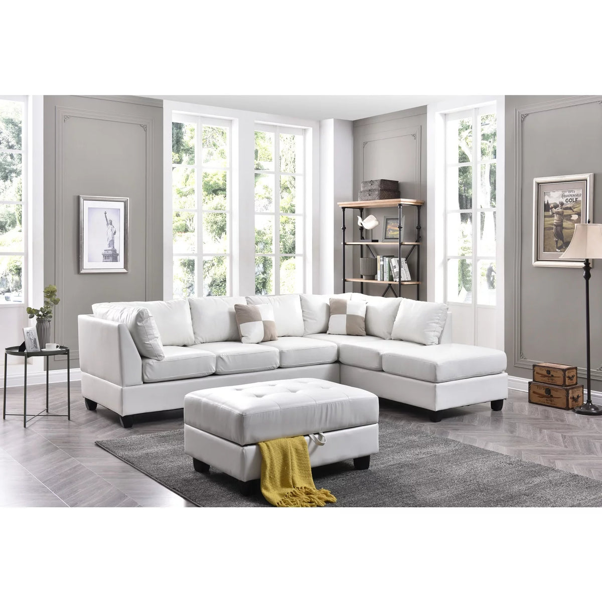 White Sectional G324