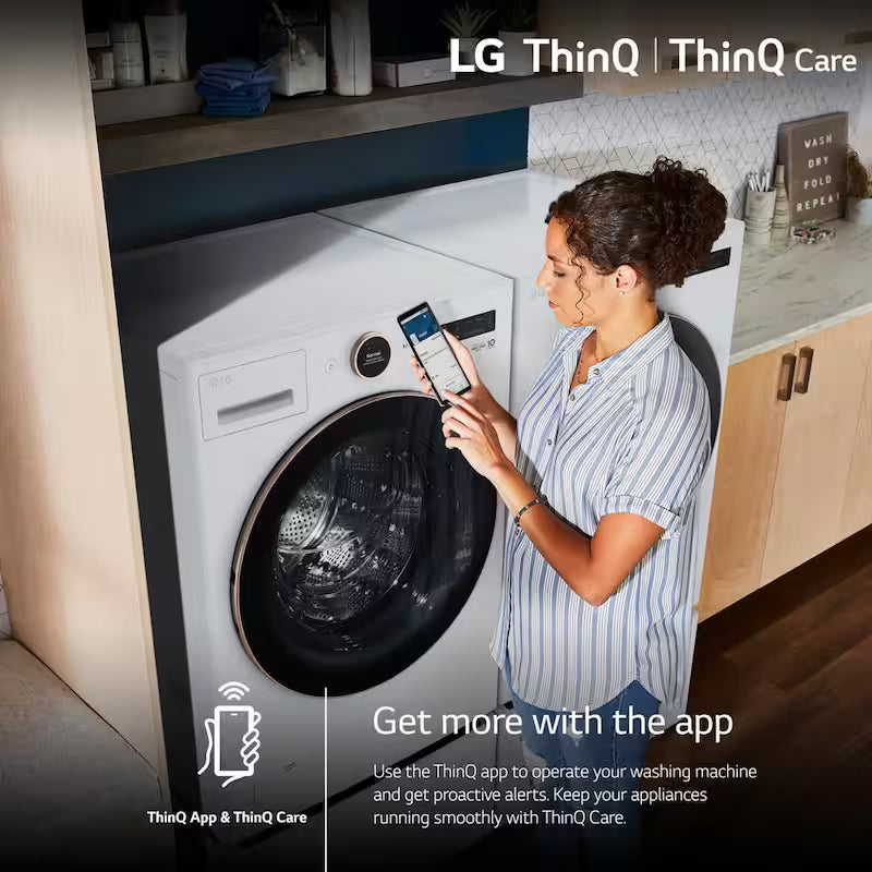 5.0 cu. ft. Stackable Smart Front Load Washer in White Q8382