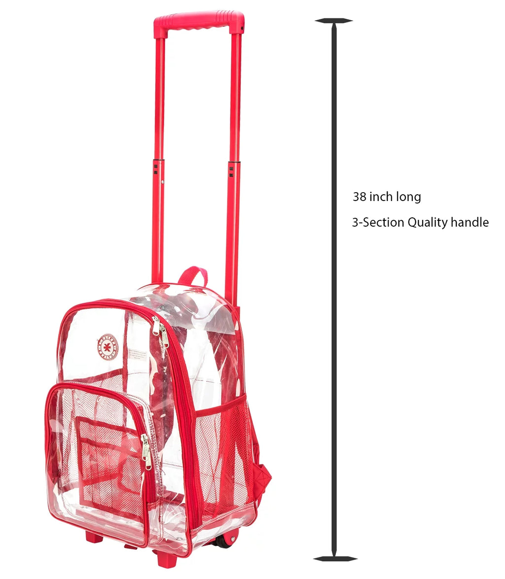 Clear 17" Rolling Backpack E23885