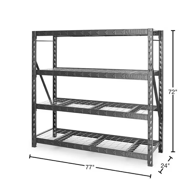 4-Tier Welded Steel Storage Shelving Unit O43155