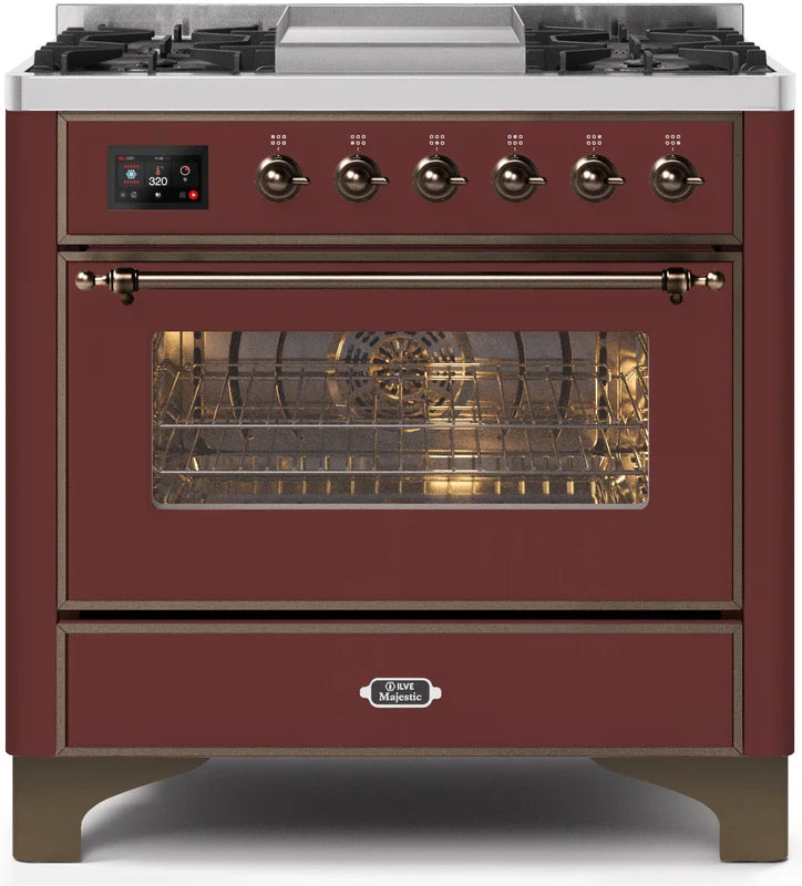 Burgundy Dual Fuel Natural Gas Range I897656
