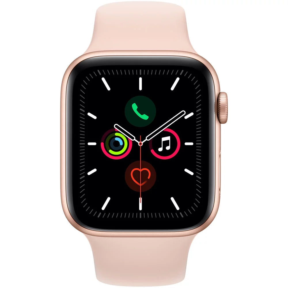 Apple Watch Series 5 GPS 44mm Gold Aluminum Case Pink Sport Band F1327