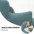 Cadet Blue Upholstered Accent Chair with Pillow O74778