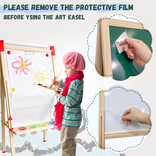 Adjustable Wooden Double Sided Magnetic Art Easel U8704