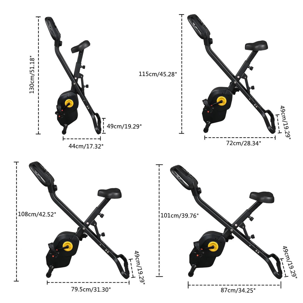 Folding Magnetic Exercise Bike D1696