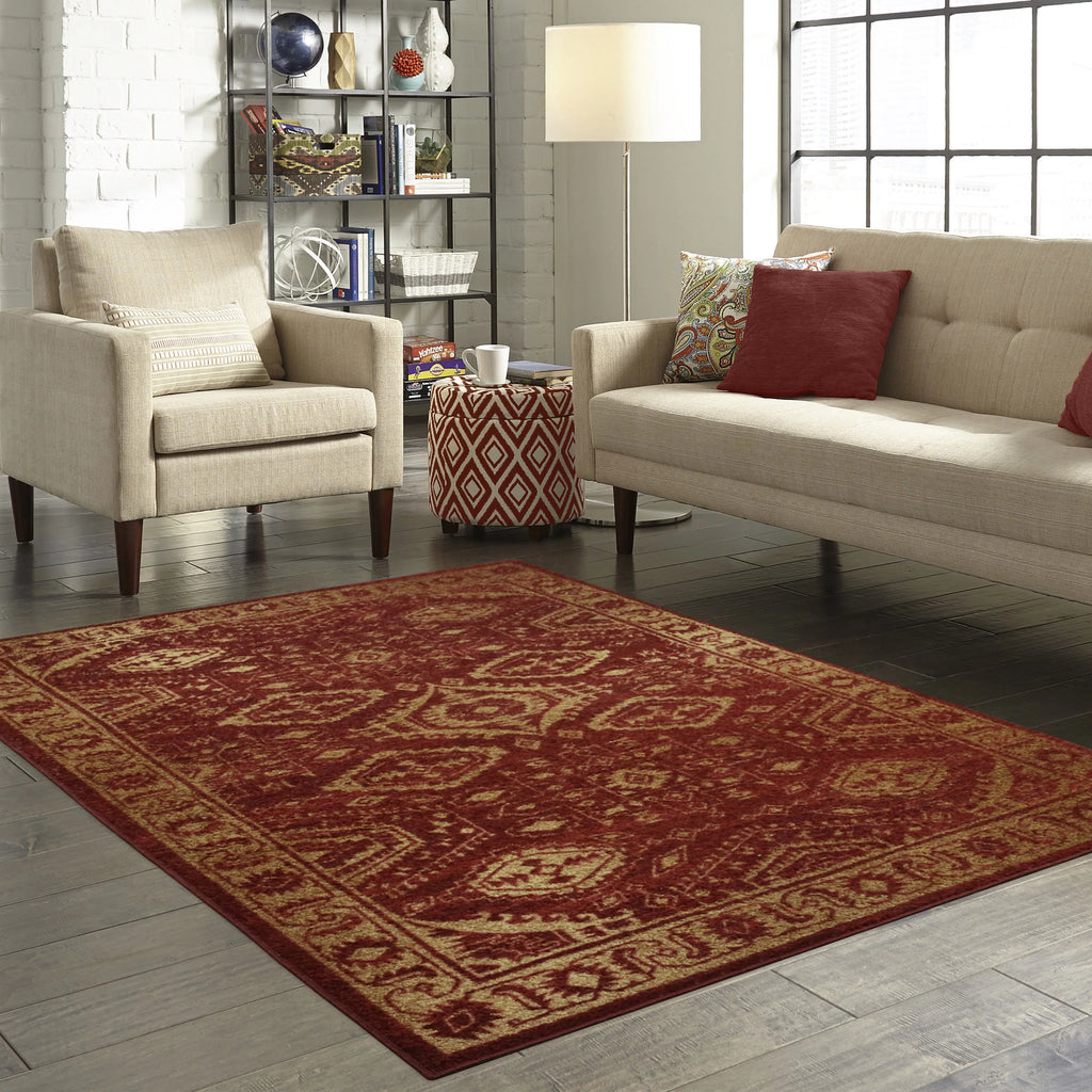 Red Gold 5' x 7' Area Rug N460842