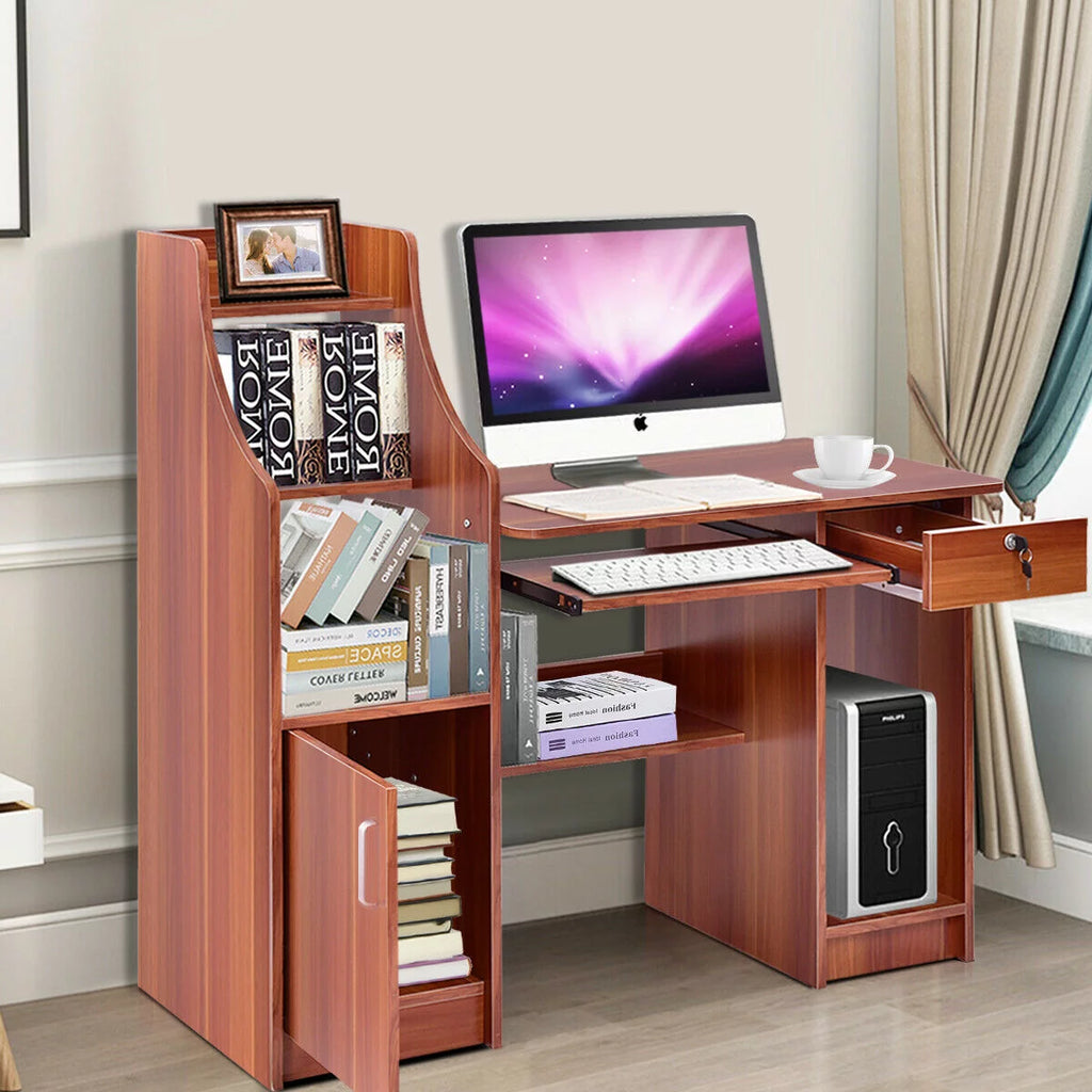 Computer Study Desk with Bookshelf H45389