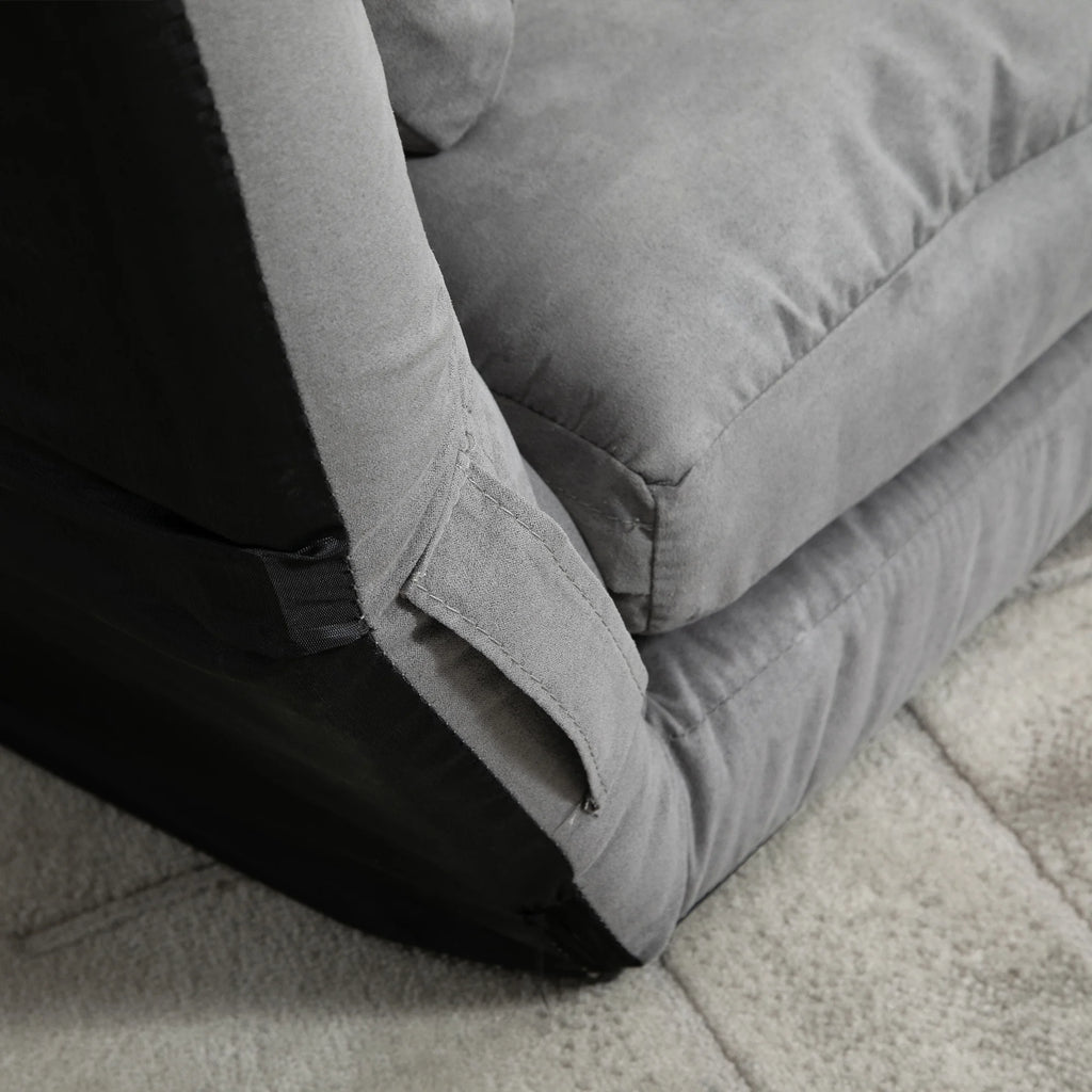 Convertible Floor Sofa with 7 Position Adjustable Backrest W528