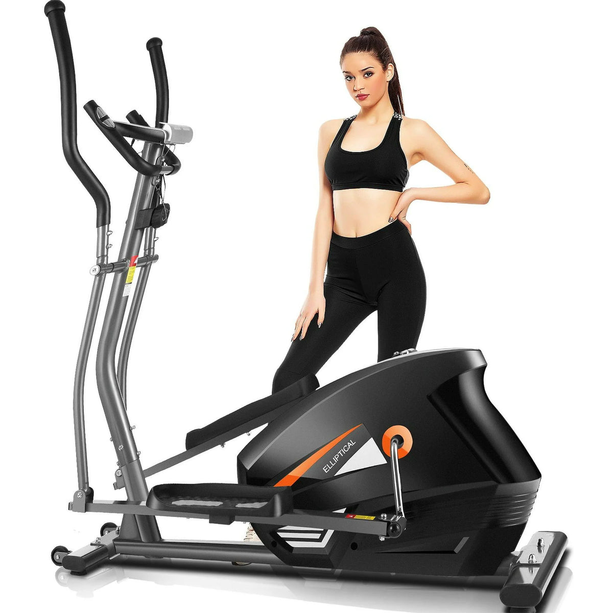Elliptical Machine with 10 Levels Magnetic Resistance & LCD Display D4645