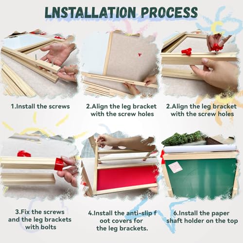 Adjustable Wooden Double Sided Magnetic Art Easel U8704