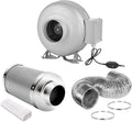 4 Inch 154 CFM Inline Ventilation Fan with Carbon Filter and Ducting Z17562