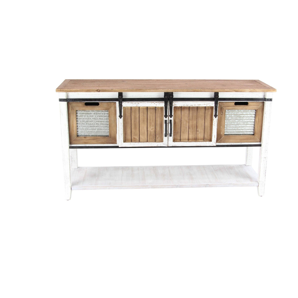 Wood and Metal Console Cabinet Y1364