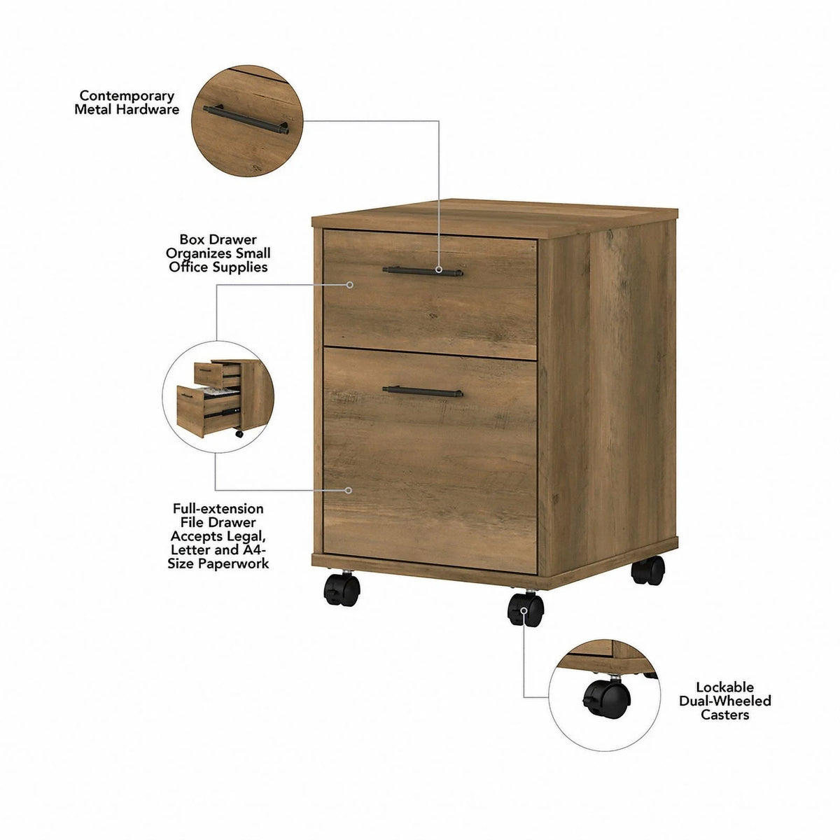 L Desk with Drawers and Bookcase Reclaimed Pine Engineered Wood I3891