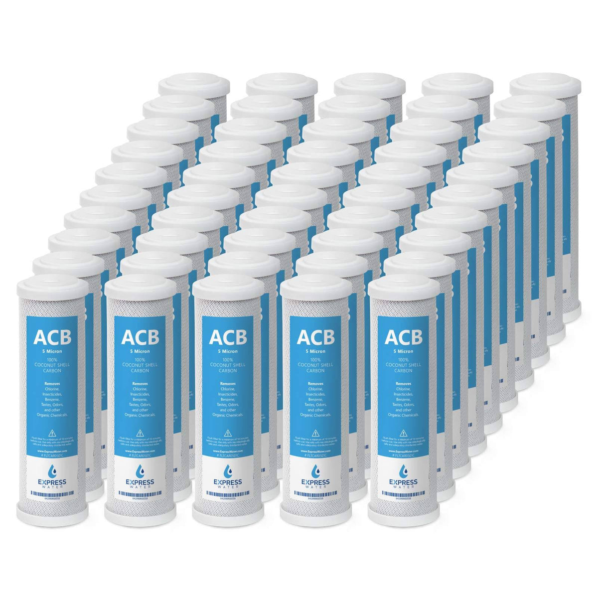 50 Pack 5 Micron Carbon Block Water Filter K395211