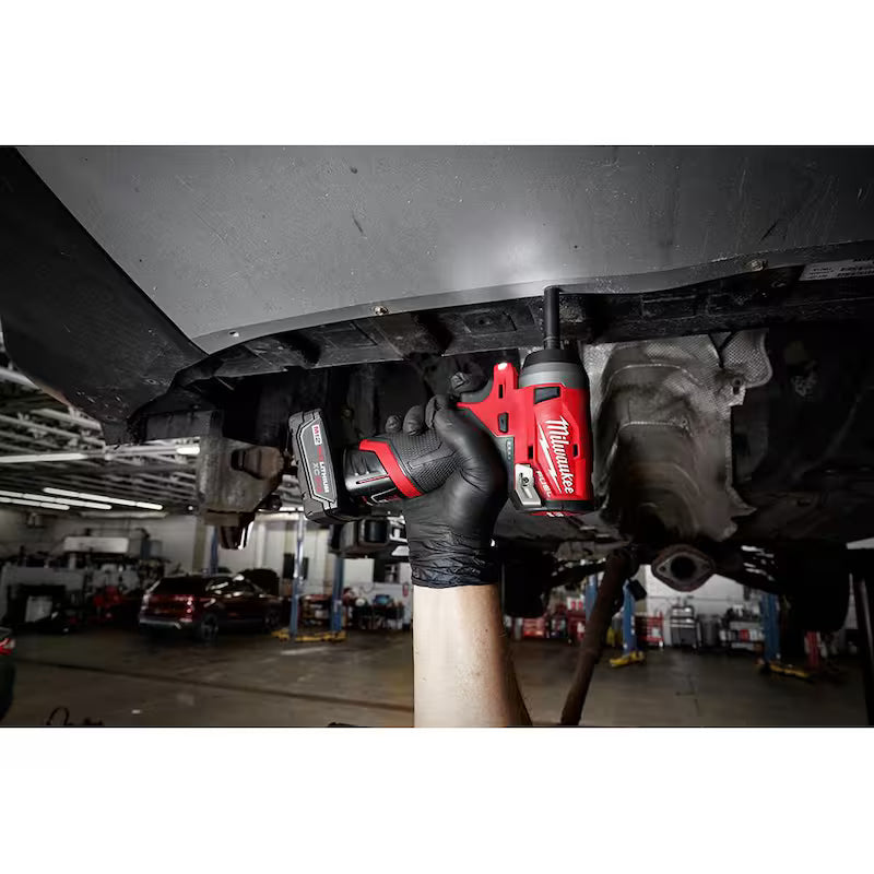 12V Brushless Cordless 1/4 in. and 1/2 in. Impact Wrenches with two 3.0 Ah Batteries P4712