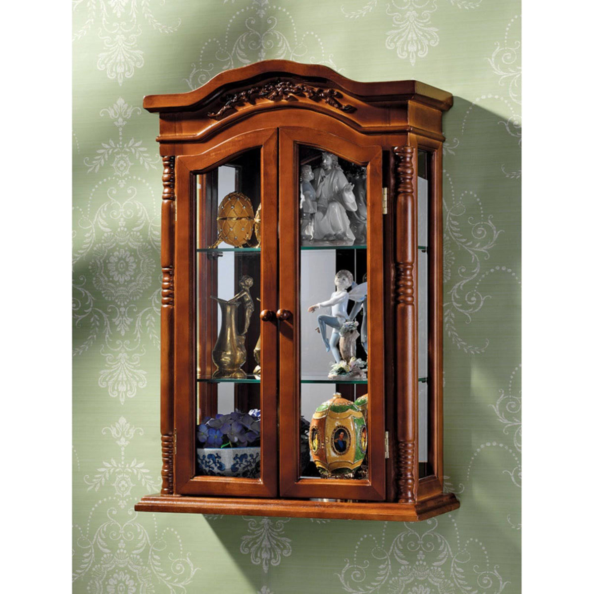 Hardwood Wall Curio Cabinet B159